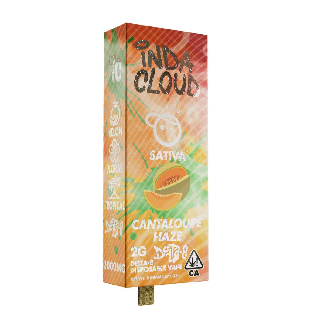 Closed Cantaloupe Haze Delta 8 Disposable Vape Pen 2 Grams