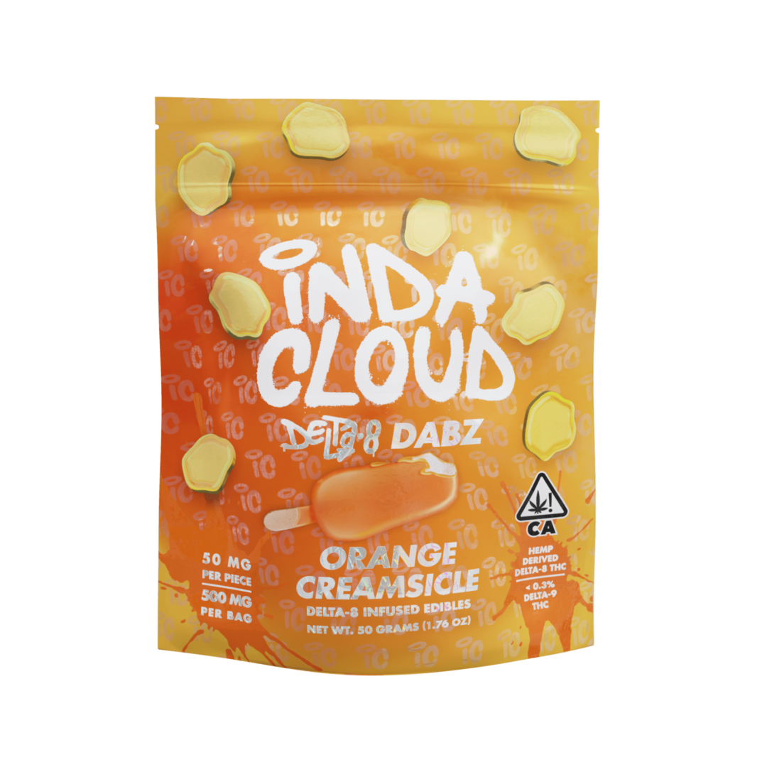 Packet Of Orange Creamsicle Delta 8 Edible Dabz 500 Mg