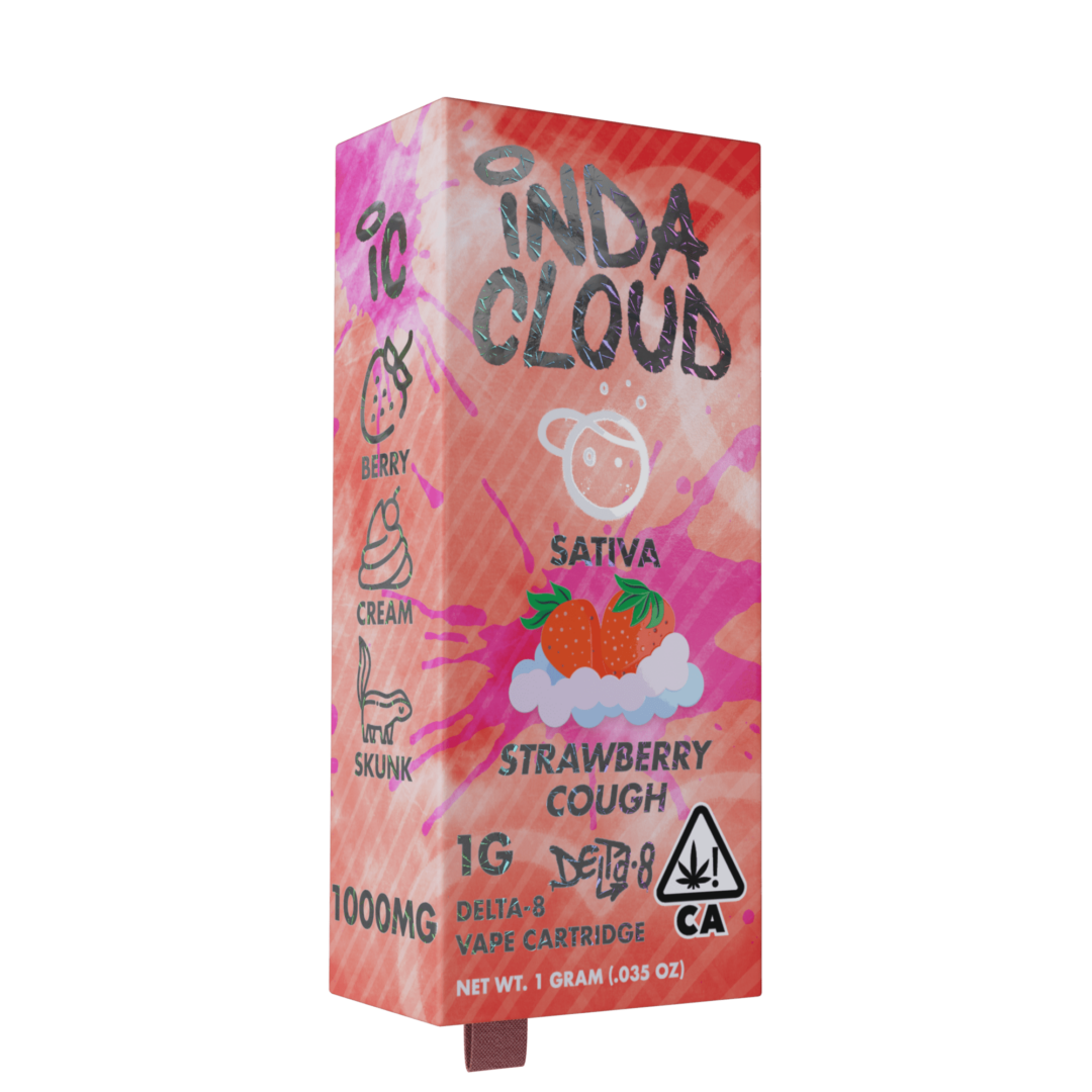 Closed Strawberry Cough Delta 8 Vape Cartridge 1 Gram